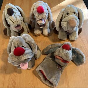 80s Wrinkles Dog The Heritage Collection Plush Lot of 5‎ Ganzbros Vintage 1984